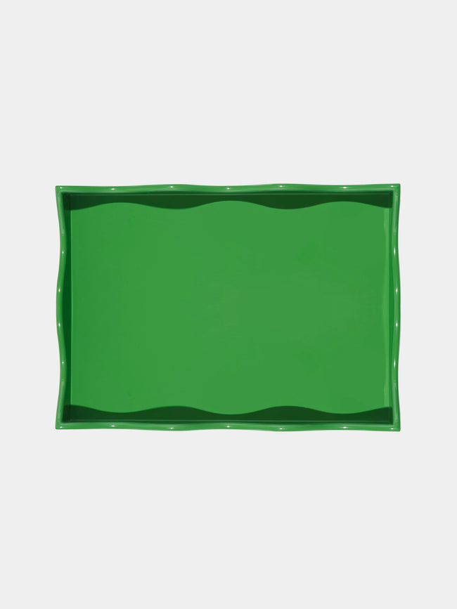 The Lacquer Company - Belles Rives Lacquered Small Tray - Green - ABASK - 