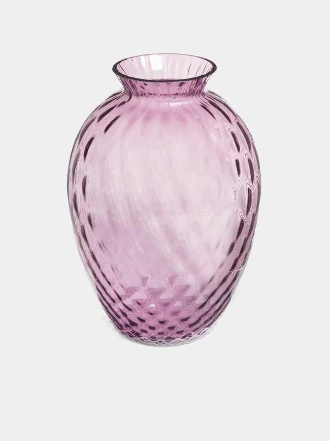 Carlo Moretti - Polaris Hand-Blown Murano Glass Large Vase - Purple - ABASK - 