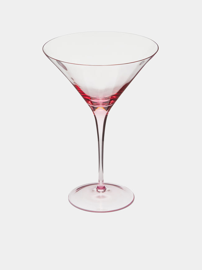 Moser - Optic Crystal Martini Glass (Set of 2) - Pink - ABASK - 