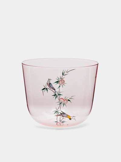 Lobmeyr - Garden of Paradise Hand-Painted Crystal Water Tumbler - Light Pink - ABASK - 