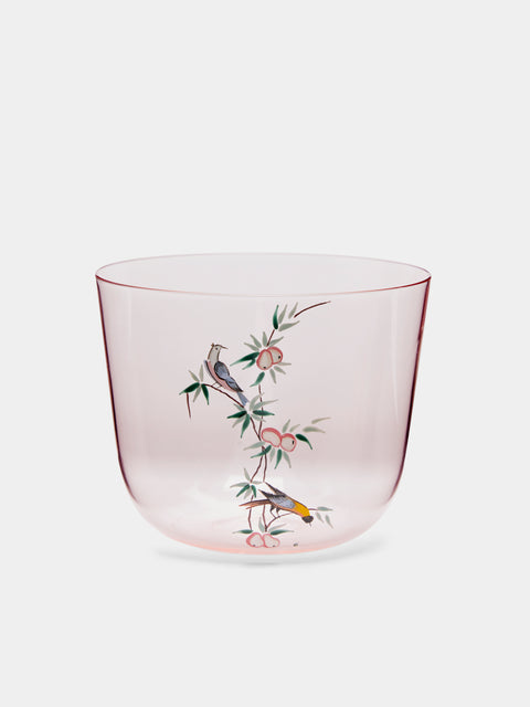 Lobmeyr - Garden of Paradise Hand-Painted Crystal Water Tumbler - Light Pink - ABASK - 