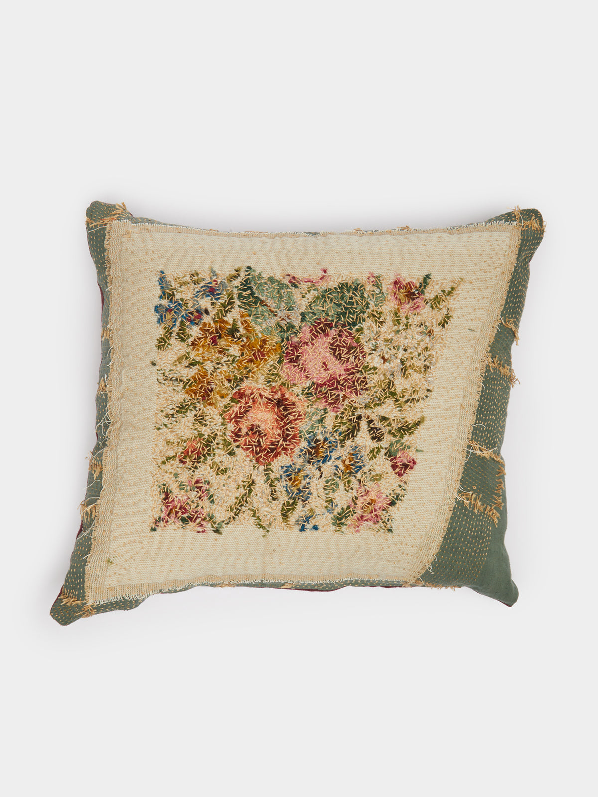 19th Century Needlepoint Linen Cushion