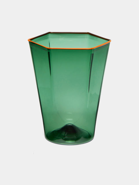 Giberto - Laguna Hand-Blown Murano Glass Tumbler - Green - ABASK - 