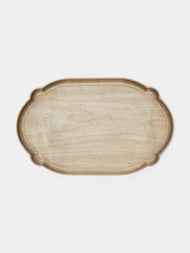 Ifuji - Italian Hand-Carved Wood Large Tray - Brown - ABASK - 