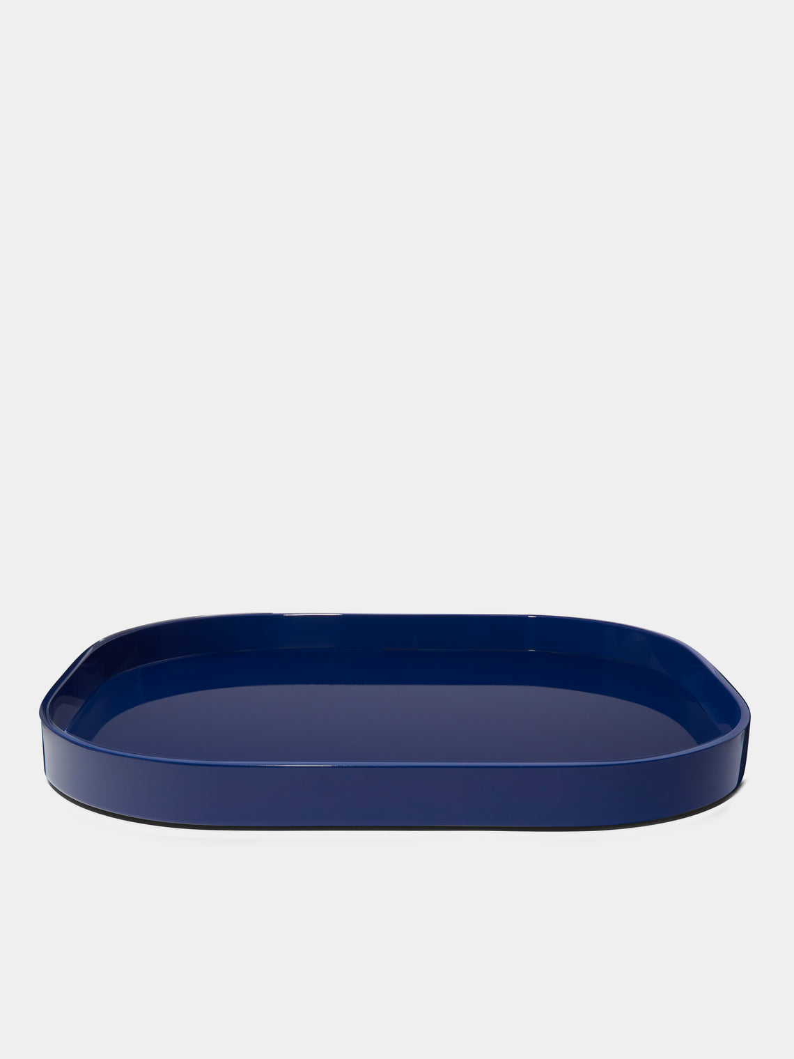 The Lacquer Company - Lacquered Large Stacking Tray - Blue - ABASK