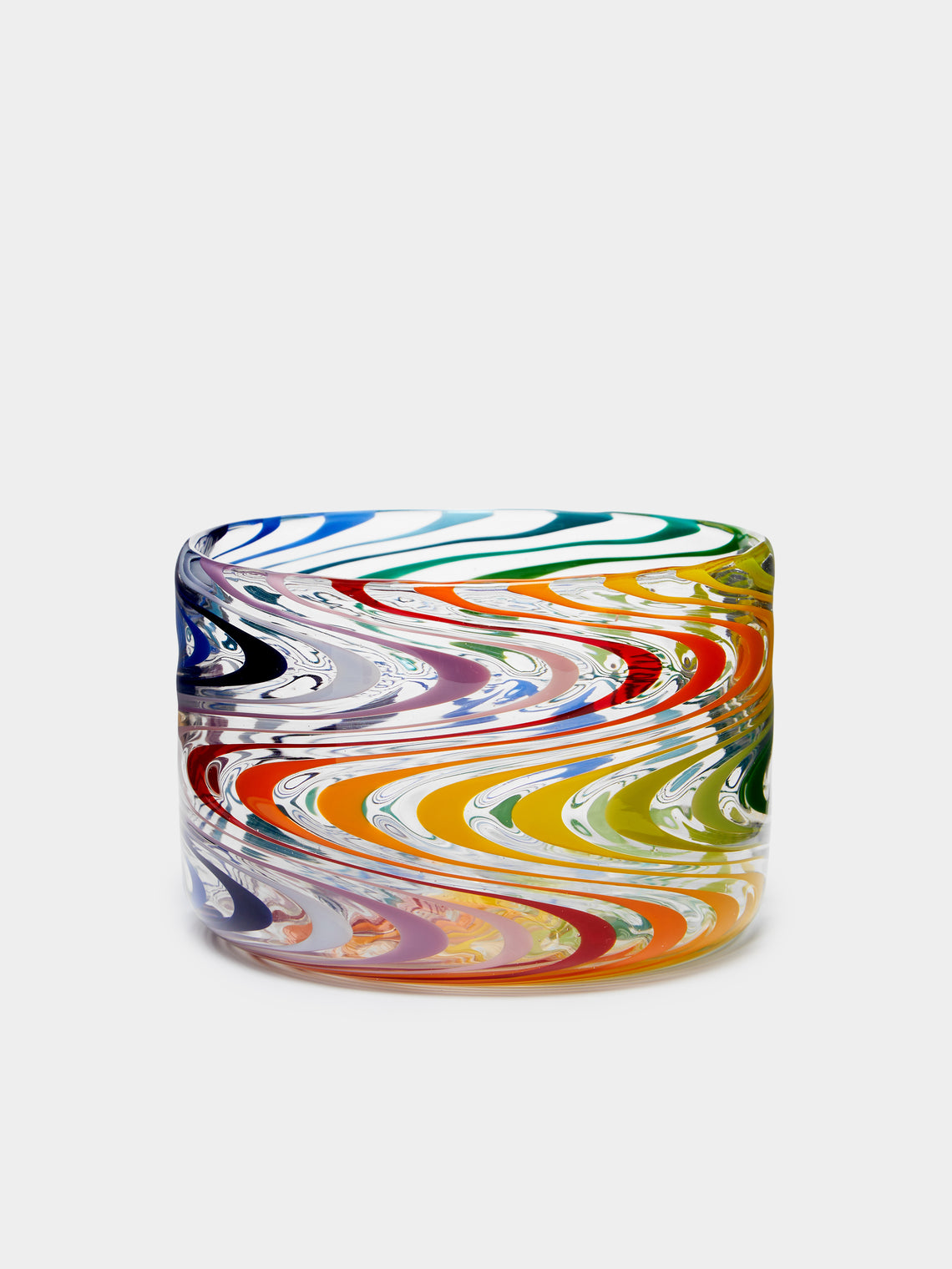 Hand-Blown Glass Wig Wag Bowl
