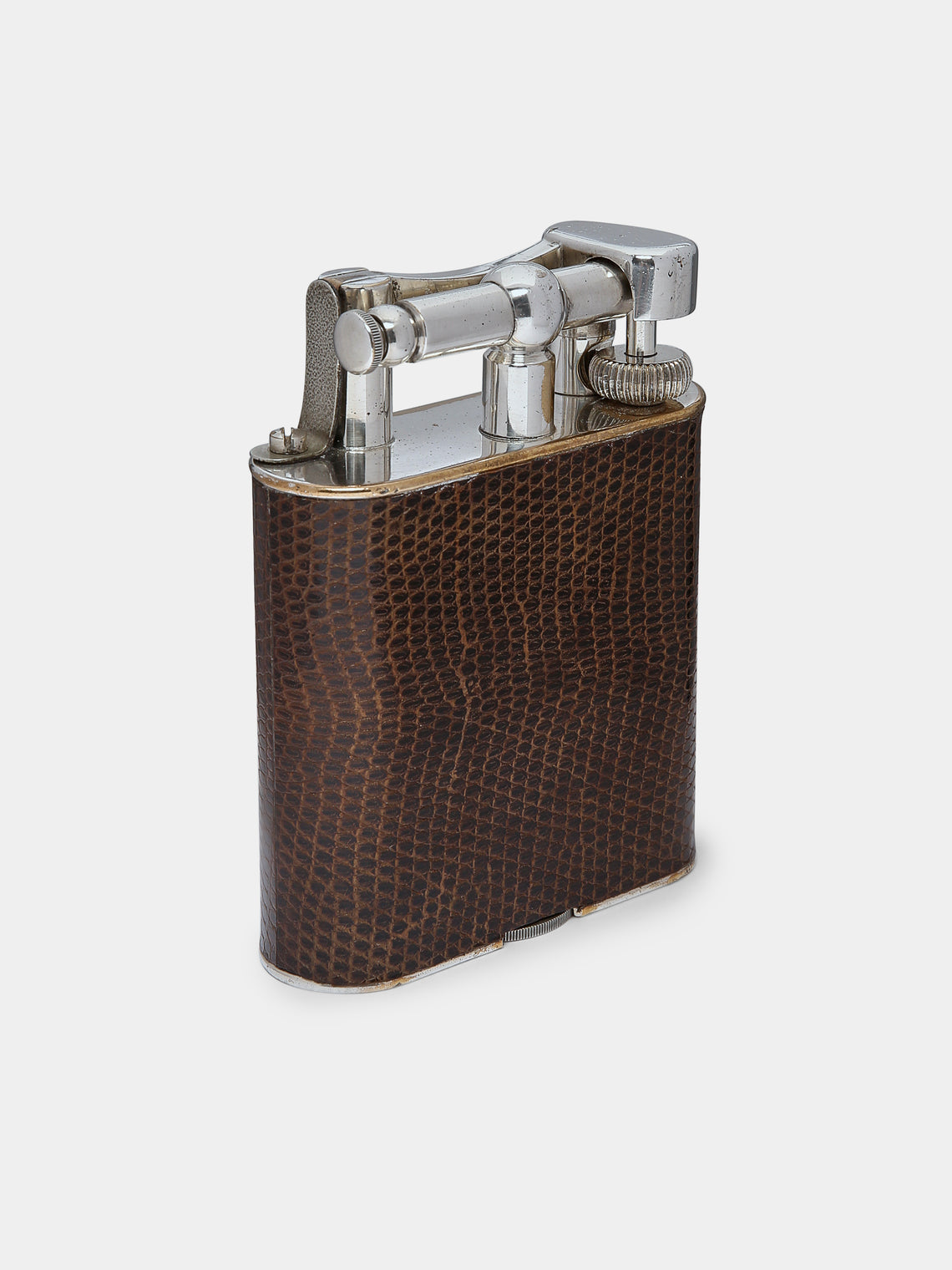 Antique and Vintage - 1960s Dunhill Silver-Plated Jumbo Table Lighter -  - ABASK