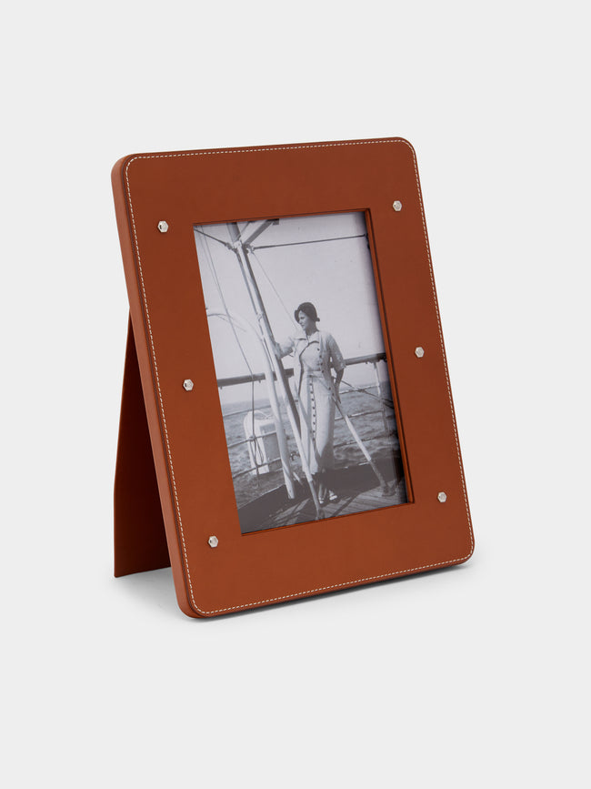 Connolly - Leather Large Photo Frame - Tan - ABASK - 