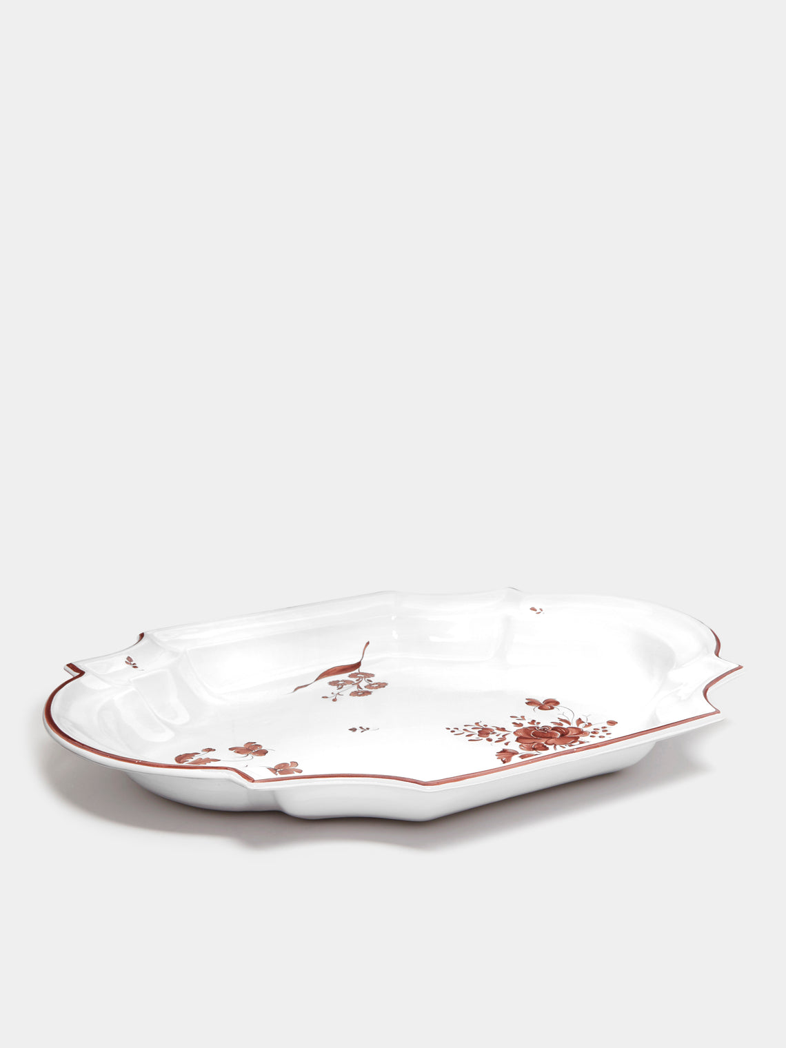 Z.d.G - Camaïeu Hand-Painted Ceramic Large Serving Dish - Brown - ABASK