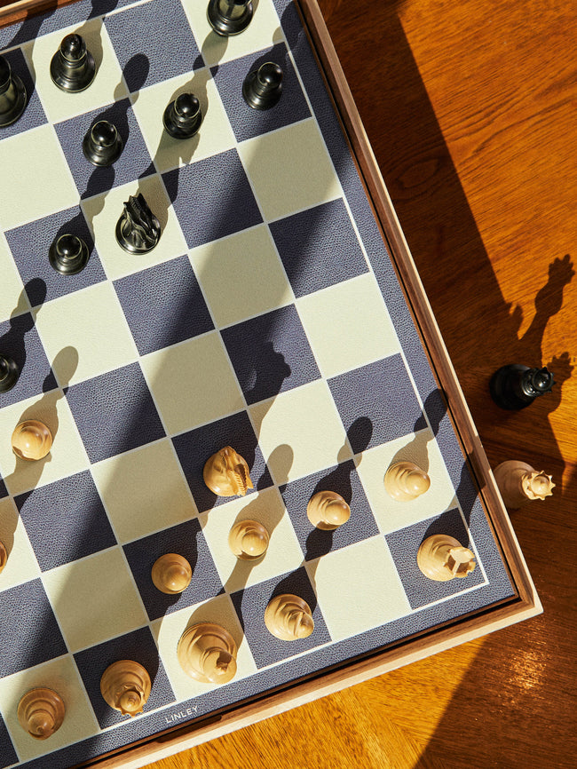 Linley - Chess & Backgammon Games Compendium - Light Blue - ABASK