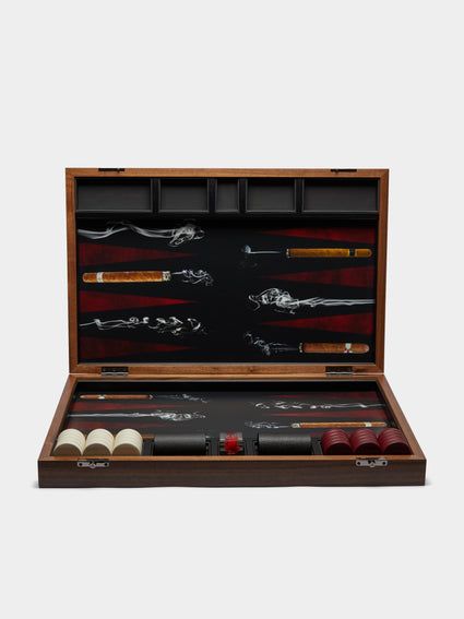Alexandra Llewellyn - Cigar Photographic Backgammon Set - Brown - ABASK - [thumbnail]