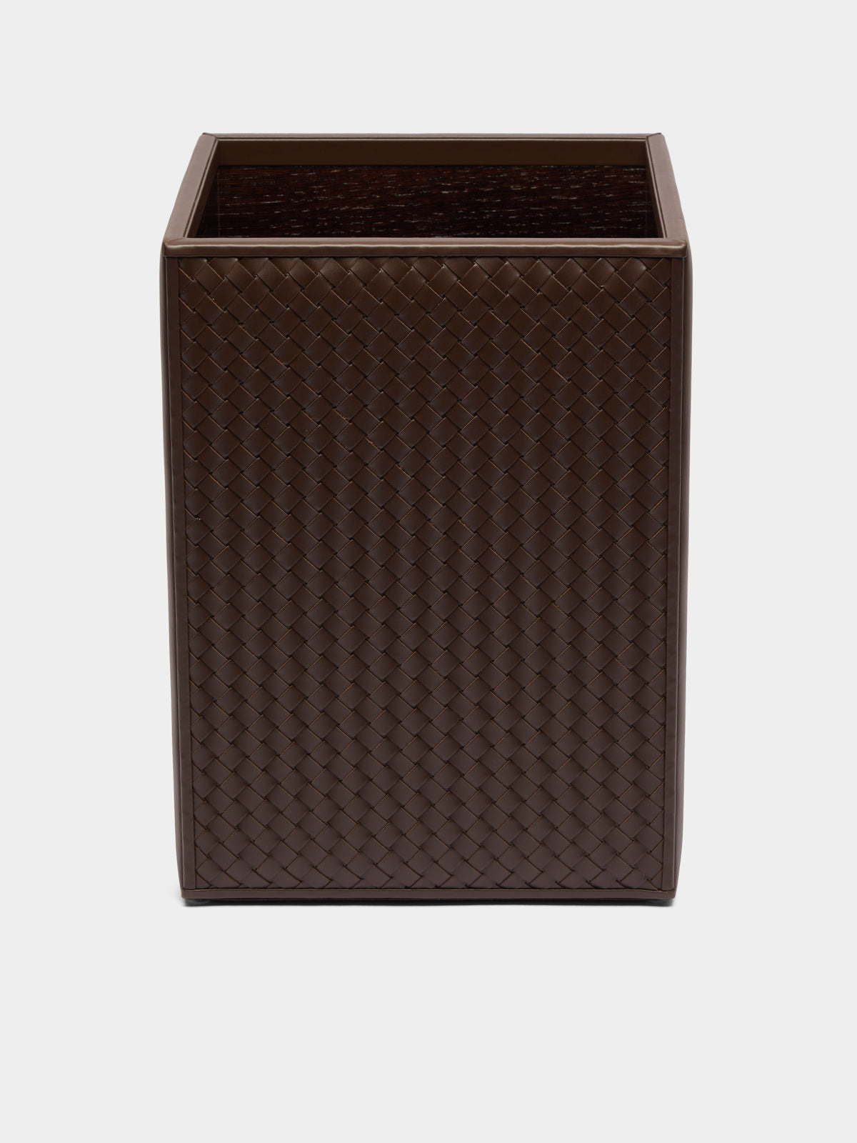 Woven Leather Bin