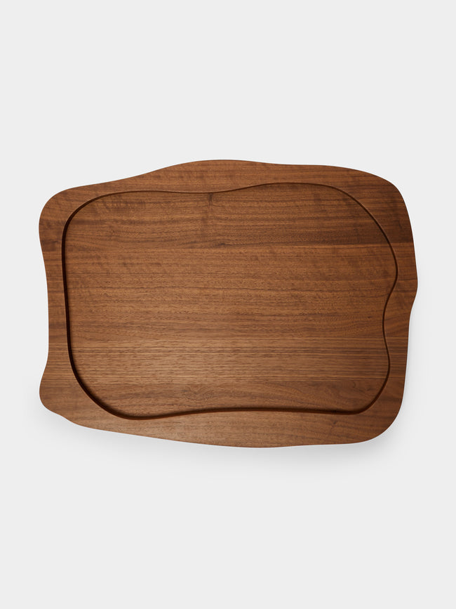 Yali Glass - Moribana Large Walnut Wood Tray -  - ABASK - 
