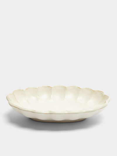 Kaneko Kohyo - Rinka Ceramic Shallow Serving Bowl - White - ABASK - 