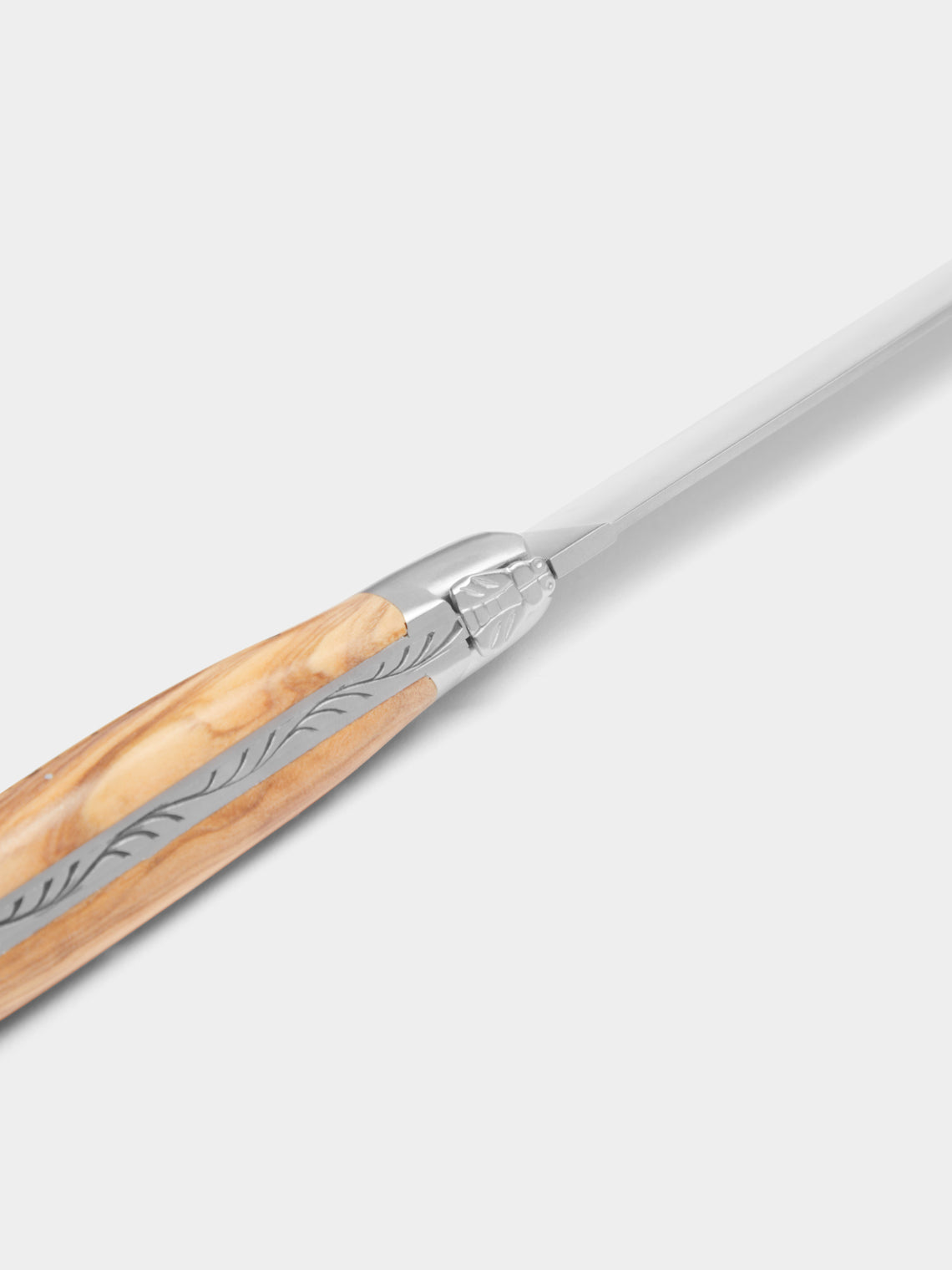 Forge de Laguiole - Olive Wood Ham Carving Knife - Silver - ABASK