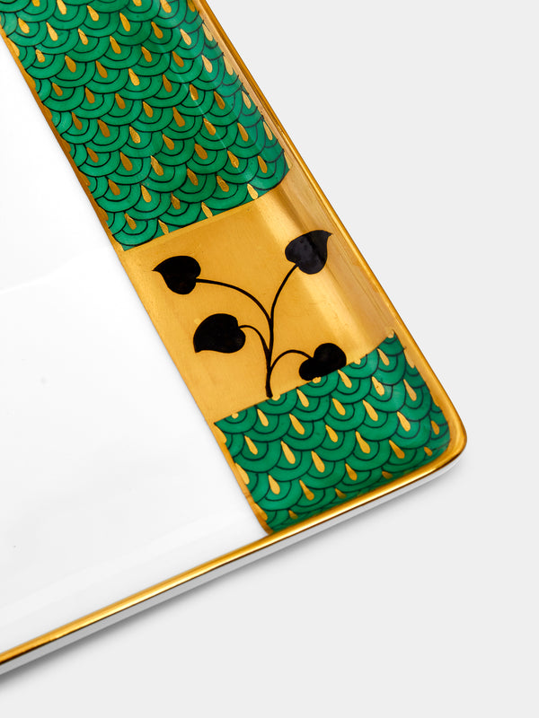 Augarten - Secession Hand-Painted Porcelain Square Plate -  - ABASK