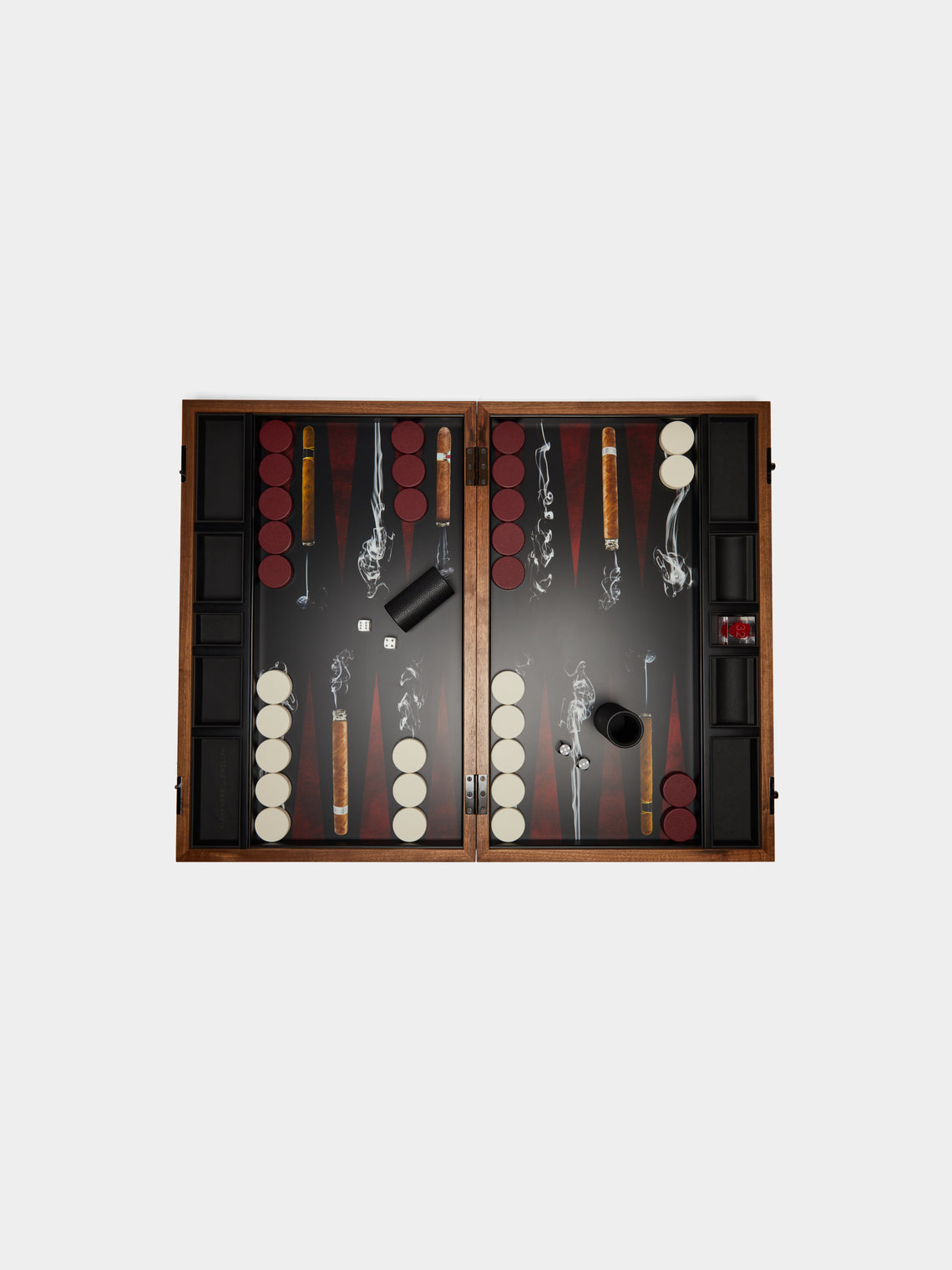 Alexandra Llewellyn - Cigar Photographic Backgammon Set - Brown - ABASK