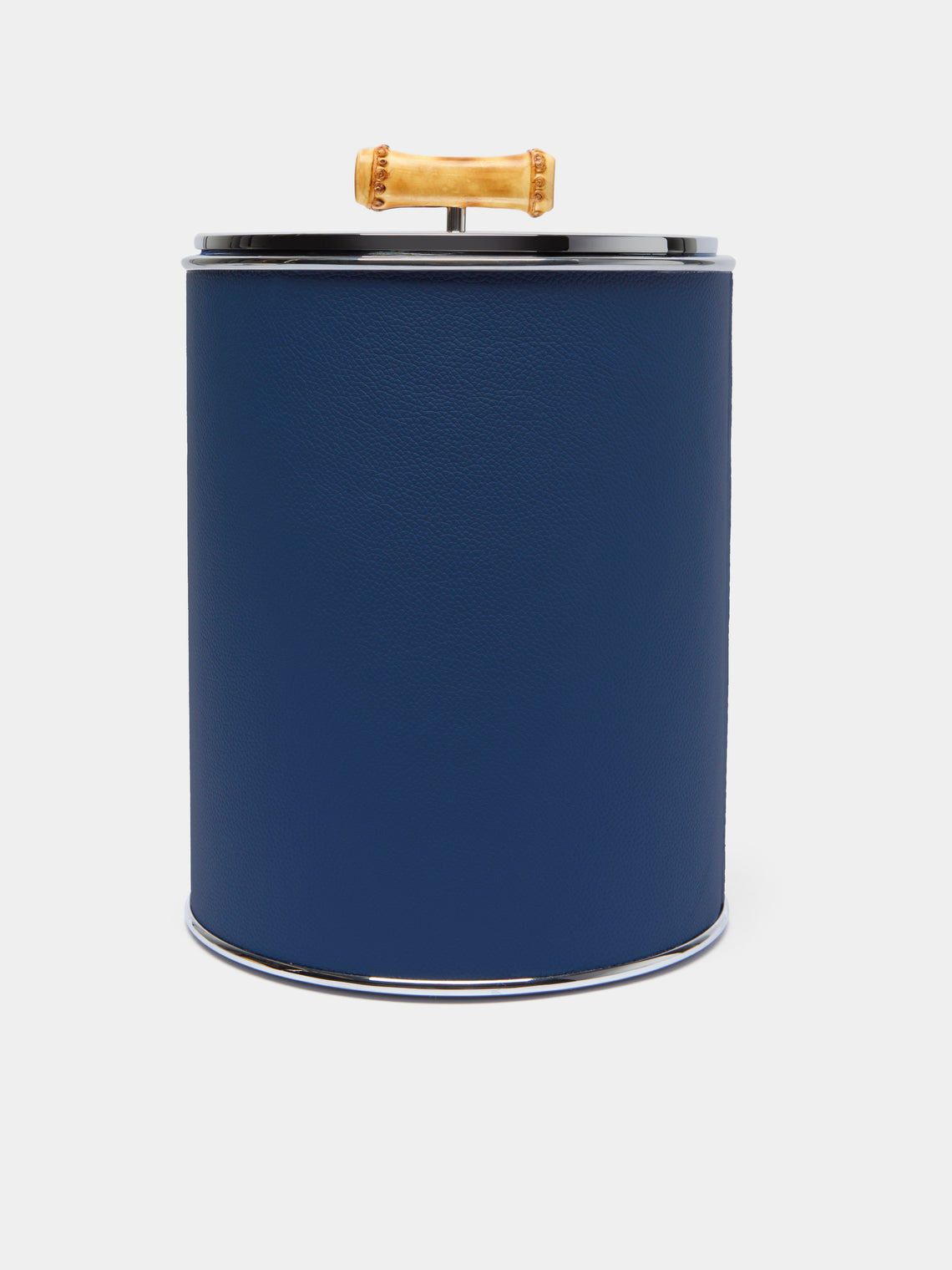 Lorenzi Milano - Bamboo and Leather Wastepaper Bin -  - ABASK - 