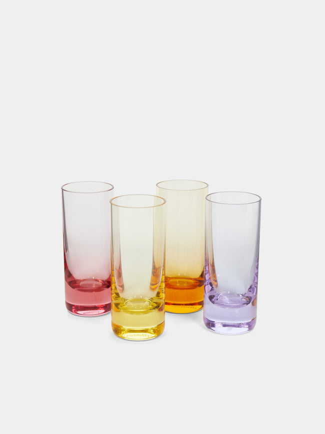 Moser - Hand-Blown Crystal Coloured Shot Glasses (Set of 4) - Purple - ABASK - 