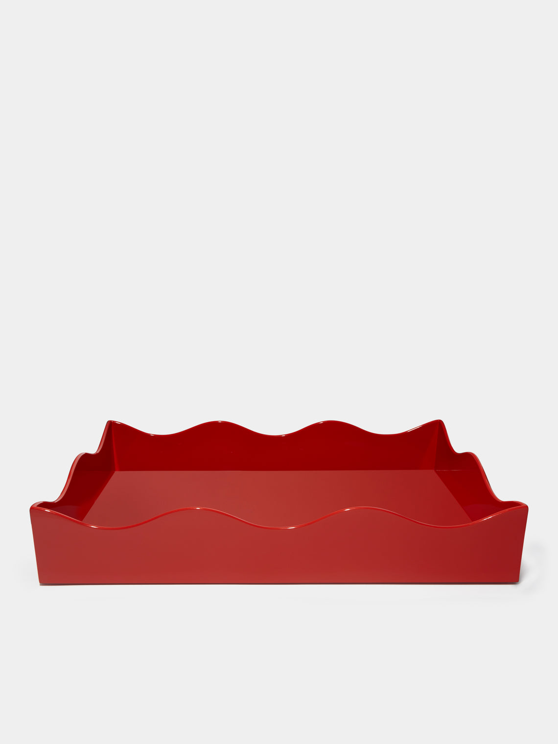 The Lacquer Company - Belles Rives Lacquered Large Tray - Red - ABASK