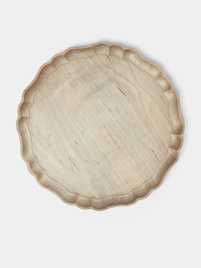 Ifuji - Italian Round Wooden Tray - Brown - ABASK - 