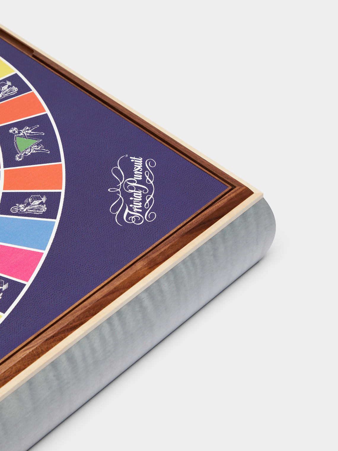 Linley - Leather Scrabble and Trivial Pursuit Games Compendium - Grey - ABASK