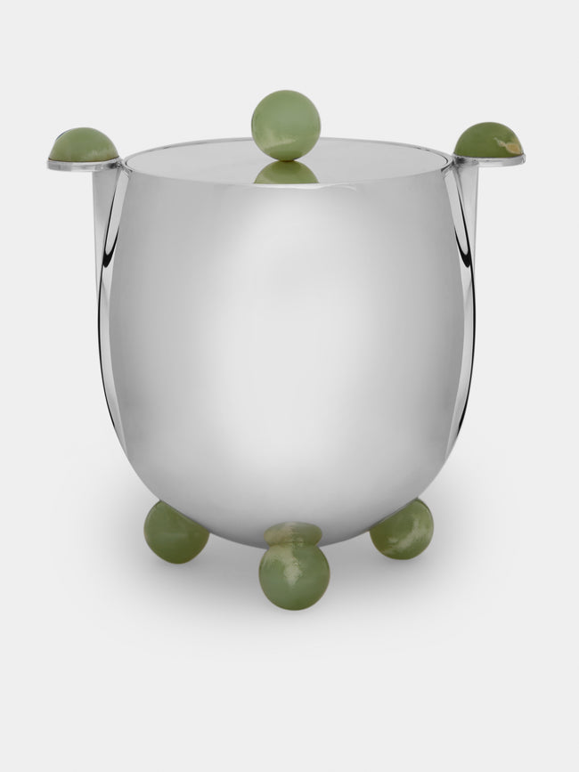 Wiener Silber Manufactur - Sterling Silver and Jade Ice Bucket - Silver - ABASK - 