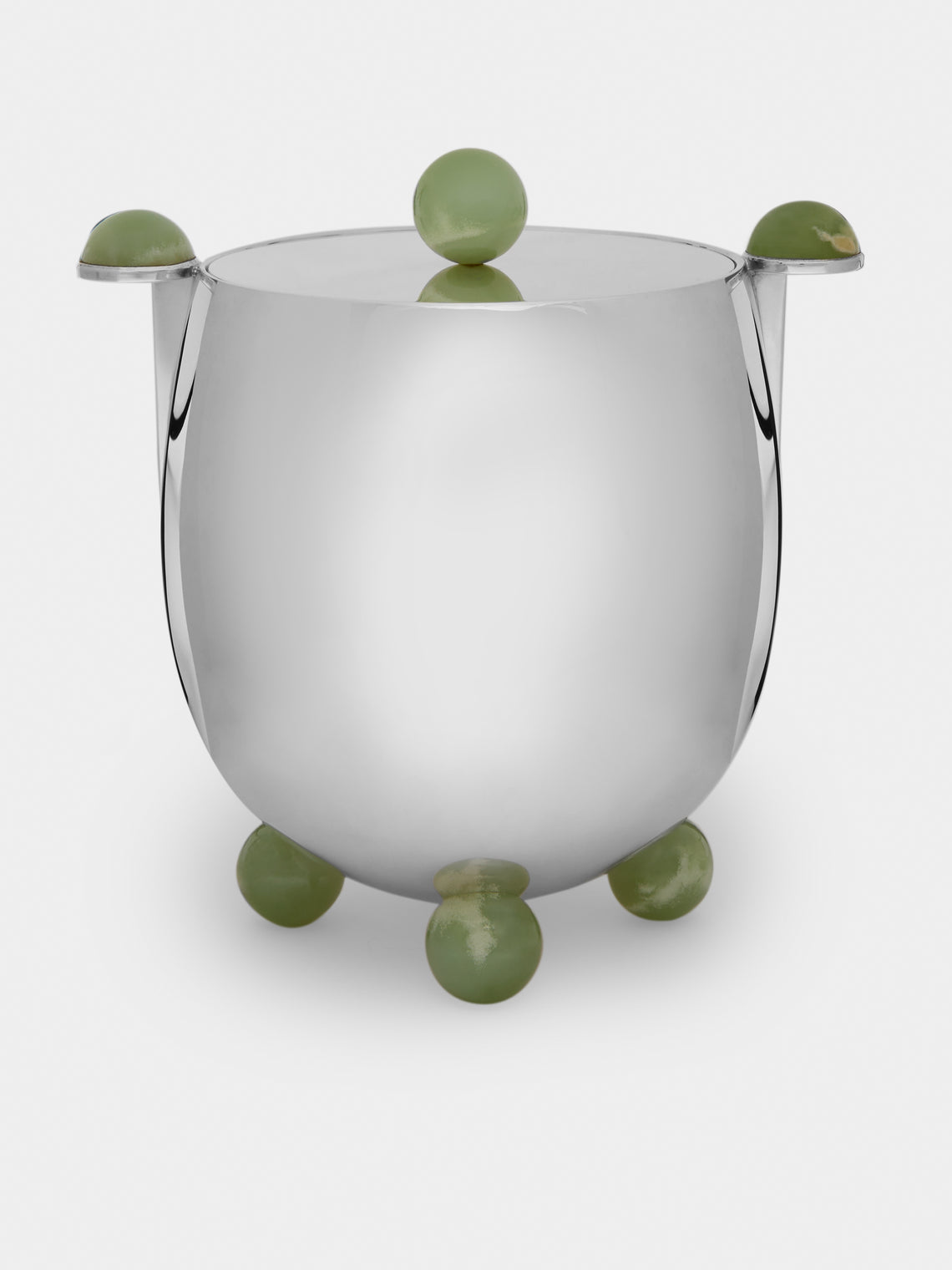 Wiener Silber Manufactur - Sterling Silver and Jade Ice Bucket - Silver - ABASK - 