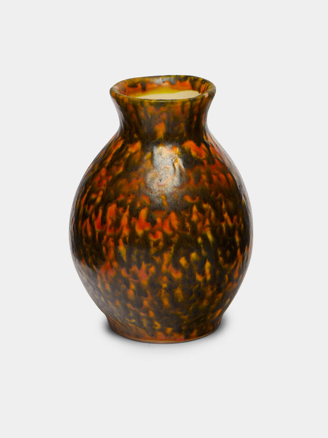 Antique and Vintage - 1950-1970 Fat Lava Vase - Orange - ABASK - 