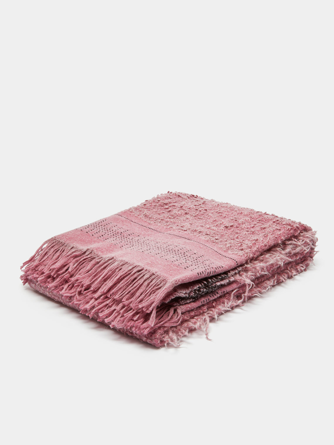 The House of Lyria - Balia Hand-Dyed Wool Throw - Pink - ABASK