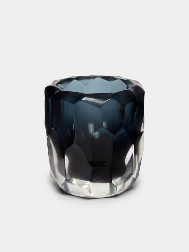 Micheluzzi Glass - Rullo Oceano Murano Glass Vase - Blue - ABASK - 