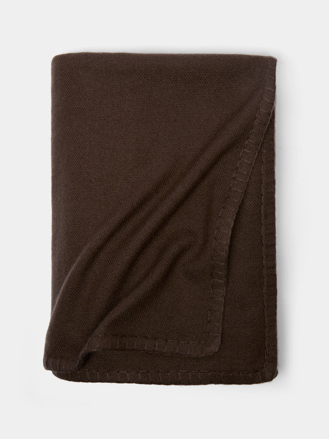 Denis Colomb - Blanket Stitch Cashmere Blanket - Brown - ABASK - 