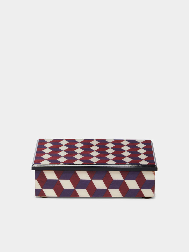 Biagio Barile - Geometric Pattern Wood Inlay Box - Multiple - ABASK - 