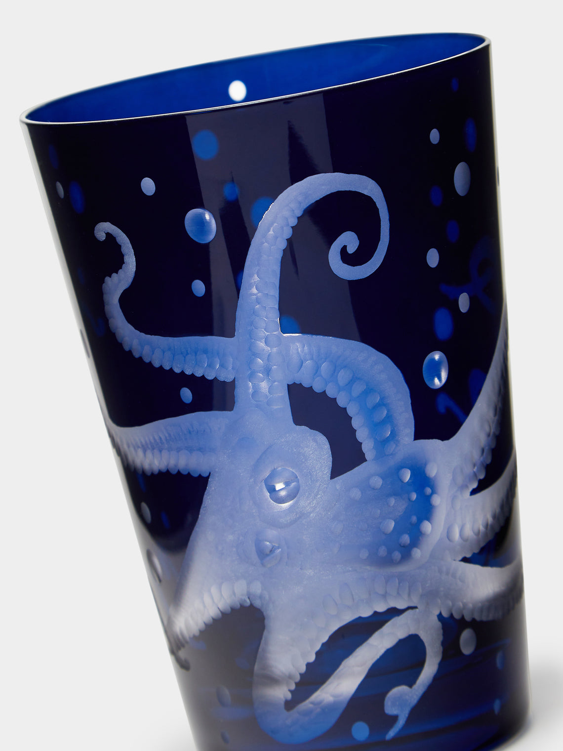 Artel - Sea Life Hand-Engraved Crystal Tumbler (Set of 6) - Blue - ABASK