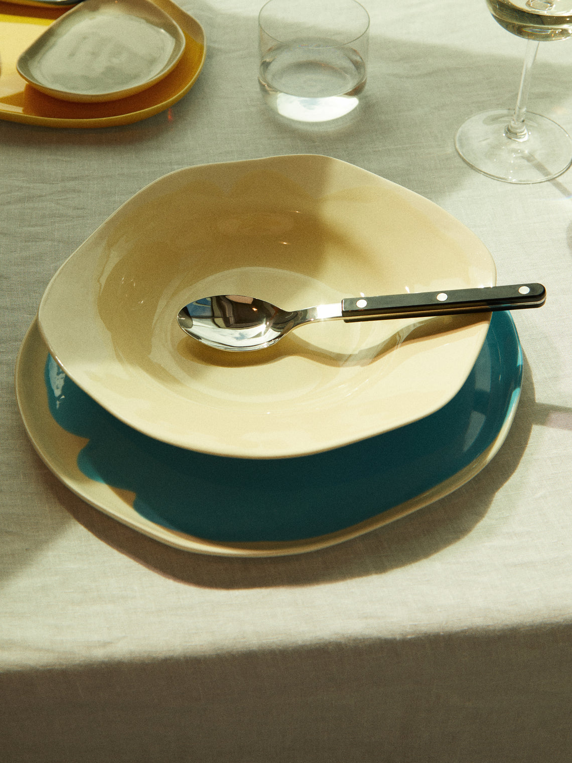 Pottery & Poetry - Pasta Plate (Set of 4) - White - ABASK