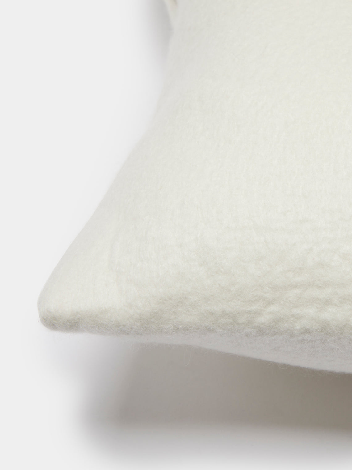 Rose Uniacke - Hand-Dyed Felted Cashmere Small Cushion - Cream - ABASK