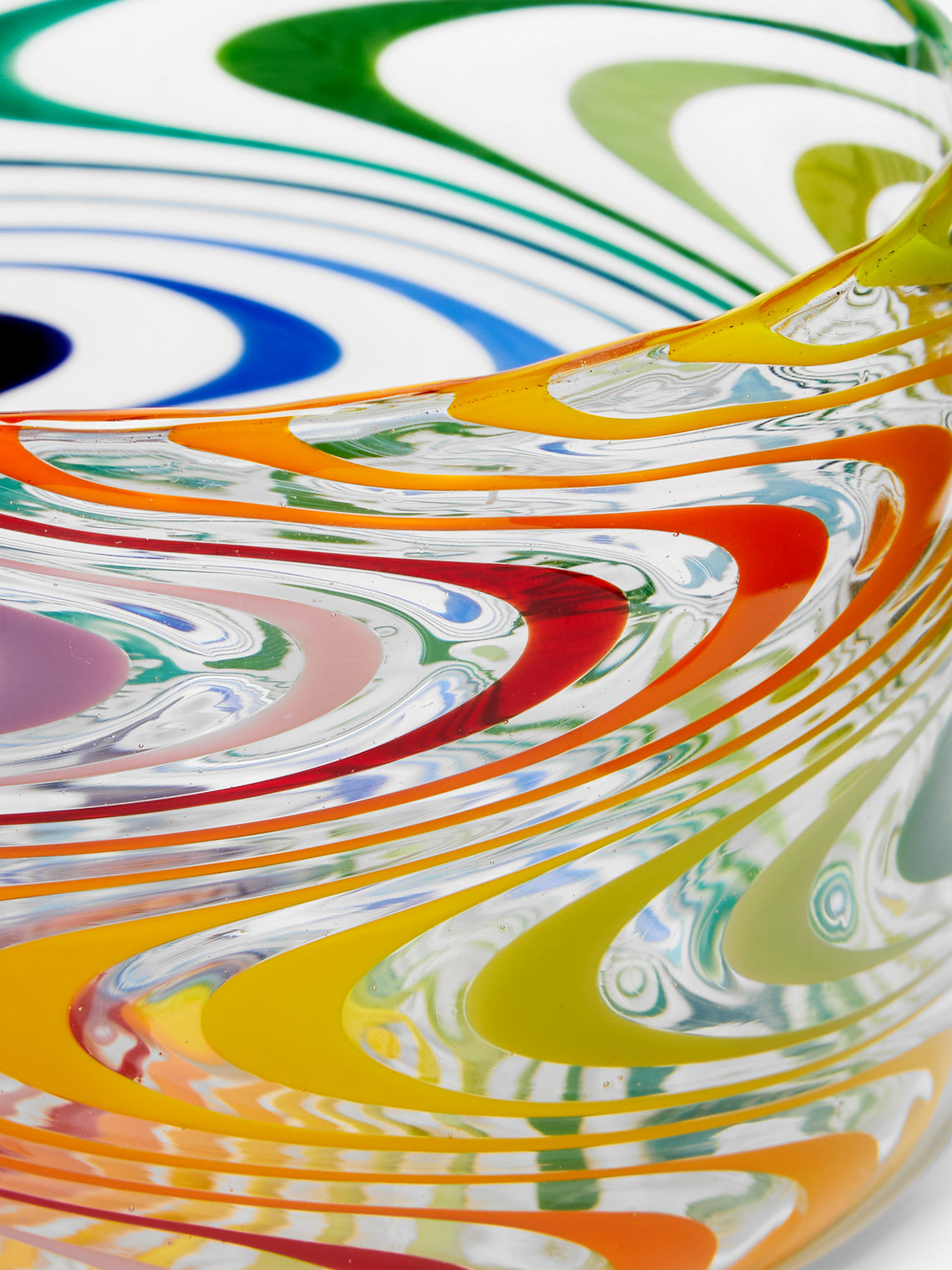 Hand-Blown Glass Wig Wag Bowl