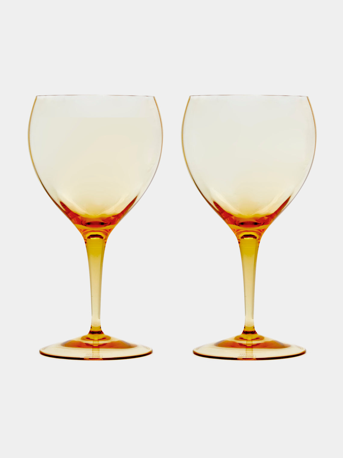 Moser - Optic Hand-Blown Crystal Red Wine Glasses (Set of 2) - Yellow - ABASK