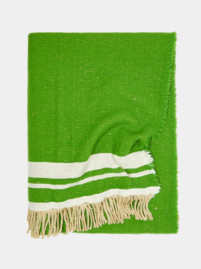 The House of Lyria - Boscaglia Hand-Dyed Wool Throw - Green - ABASK - 