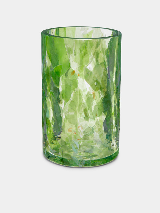 Stories of Italy - Jade Hand-Blown Murano Glass Vase - Green - ABASK - 