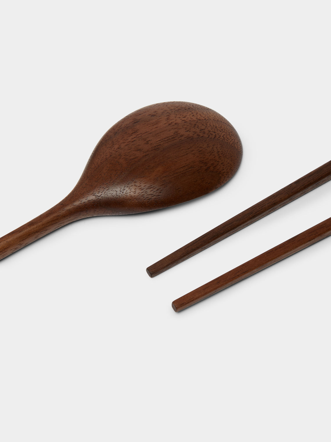 Jaejin Choi - Hand-Carved Walnut Spoon and Chopsticks Set -  - ABASK