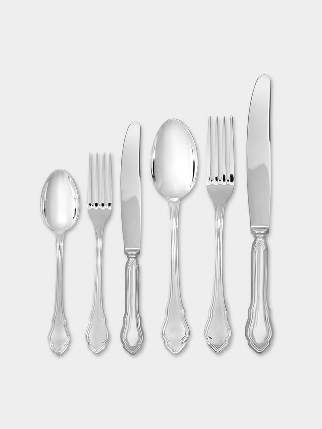 Zanetto - Barocco Silver-Plated Dinner Spoon - Silver - ABASK
