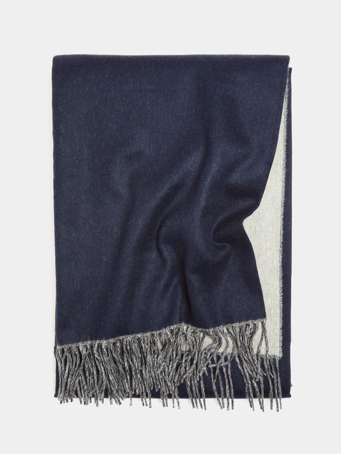 Johnstons of Elgin - Double-Sided Cashmere Blanket - Grey - ABASK - 
