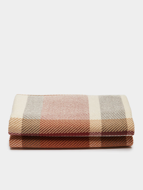 Johnstons of Elgin - Lofty Check Merino Wool Blanket -  - ABASK