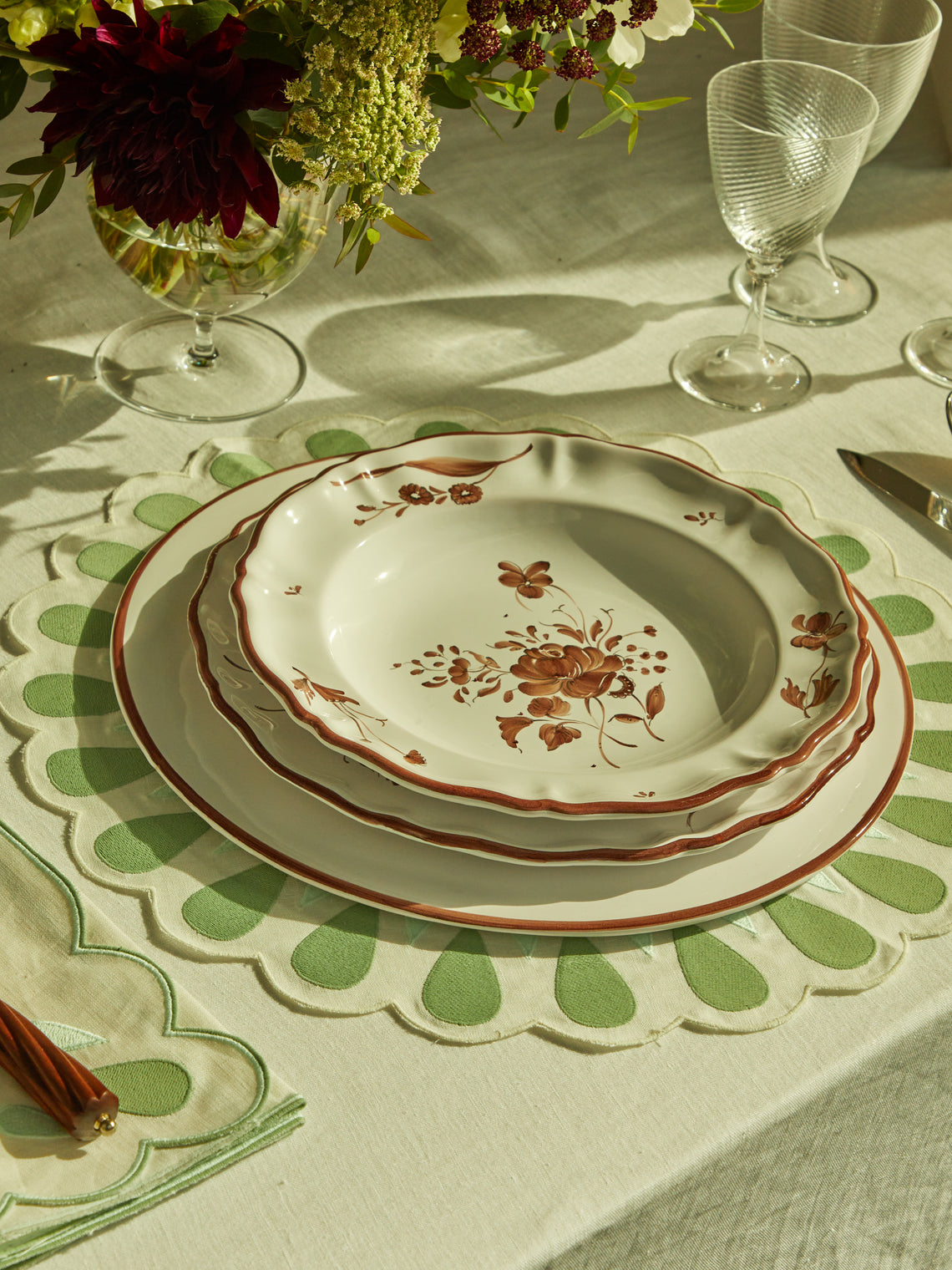 Z.d.G - Camaïeu Hand-Painted Ceramic Bowls (Set of 2) -  - ABASK