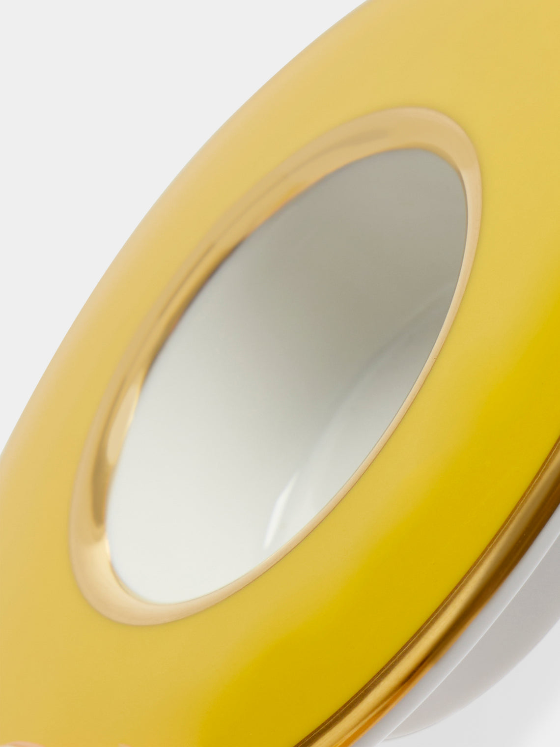 Augarten - Hand-Painted Porcelain Tealight Holder - Yellow - ABASK