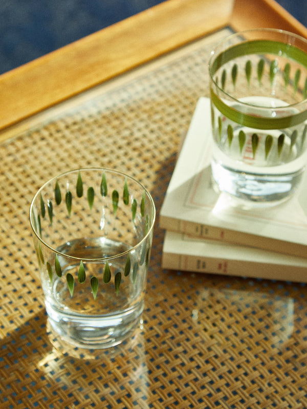 Los Vasos de Agua Clara - Soul Hand-Painted Glass Tumblers (Set of 6) -  - ABASK