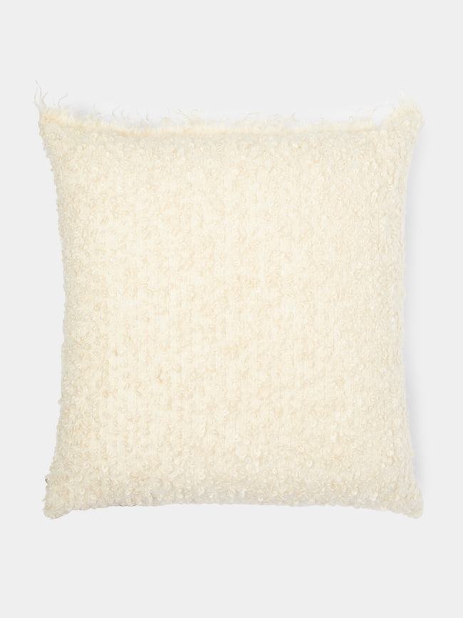 The House of Lyria - Ariete Hand-Dyed Wool Cushion - Cream - ABASK - 
