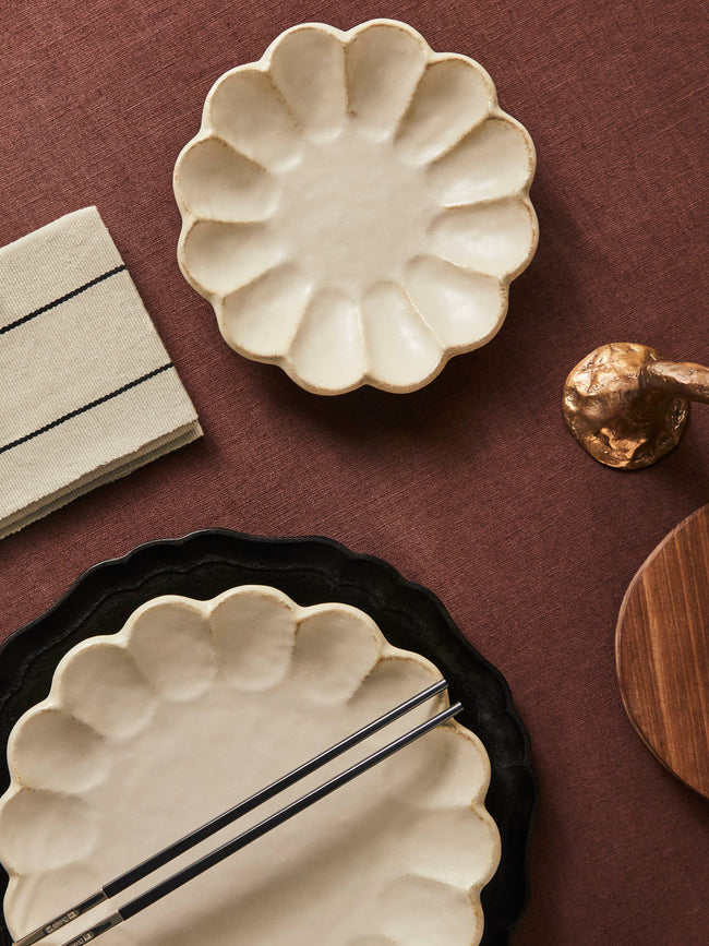 Kaneko Kohyo - Rinka Ceramic Bread Plates (Set of 4) - White - ABASK