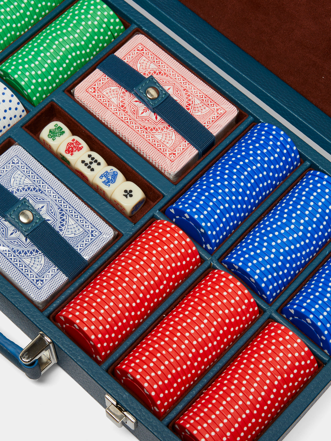Noble Macmillan - Leather Poker Set - Blue - ABASK